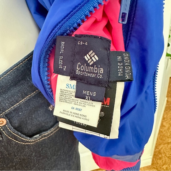 Vintage Neon Columbia Women's Blue & Pink Reversible Jacket (S) - Picture 9 of 11